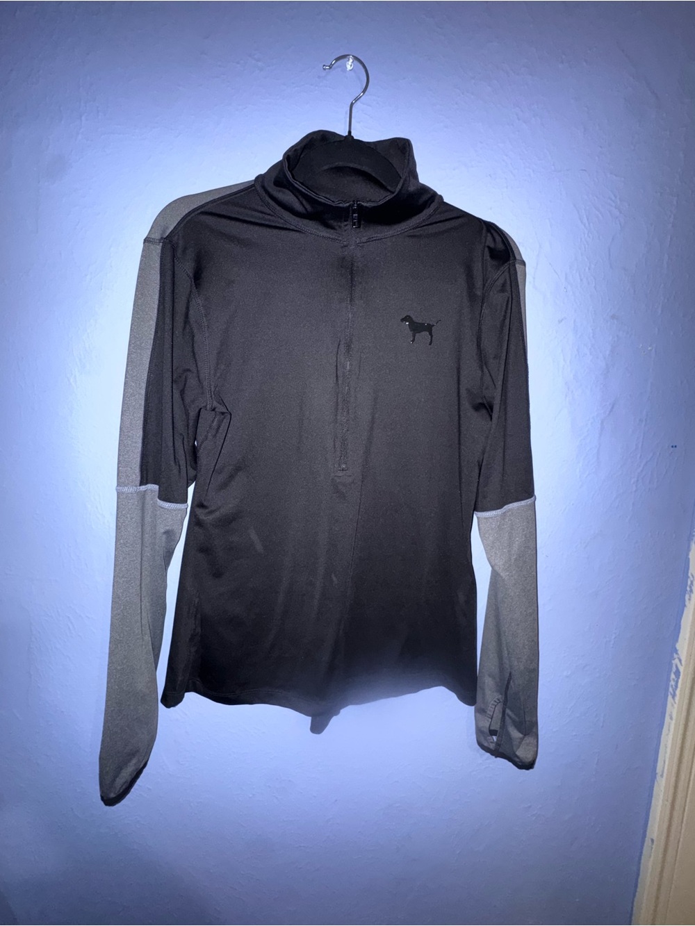 PINK Victoria's Secret Black Zip-Up Active Jacket